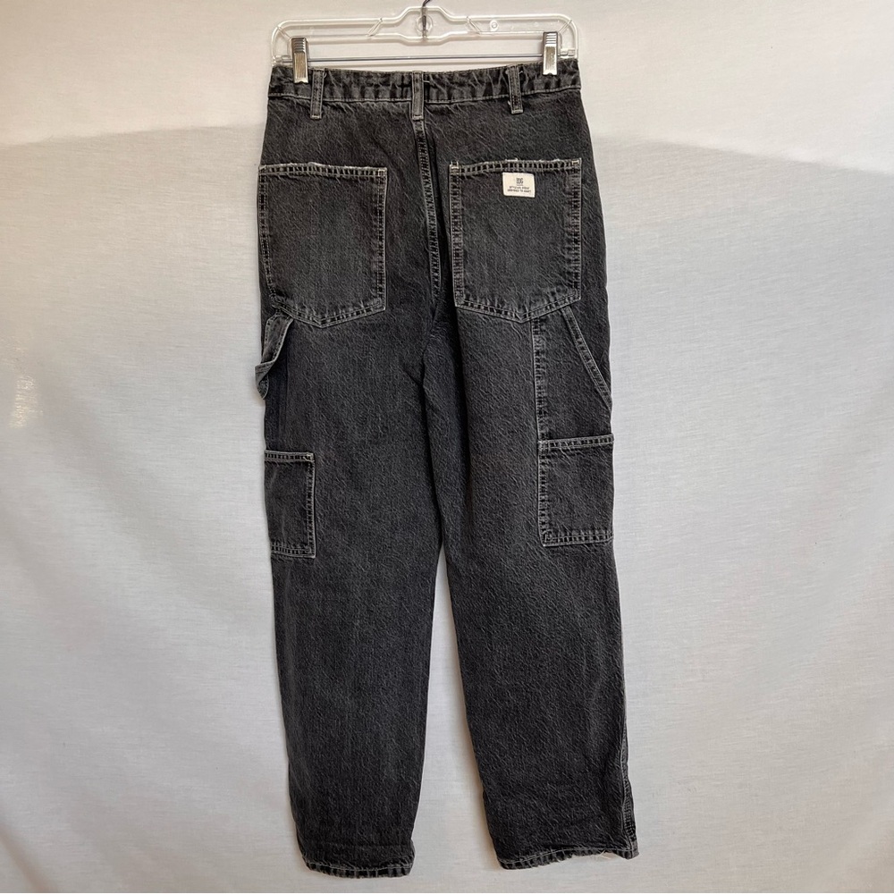 BDG Albie Black Faded Cargo Carpenters Relaxed Jeans - Picture 2 of 13
